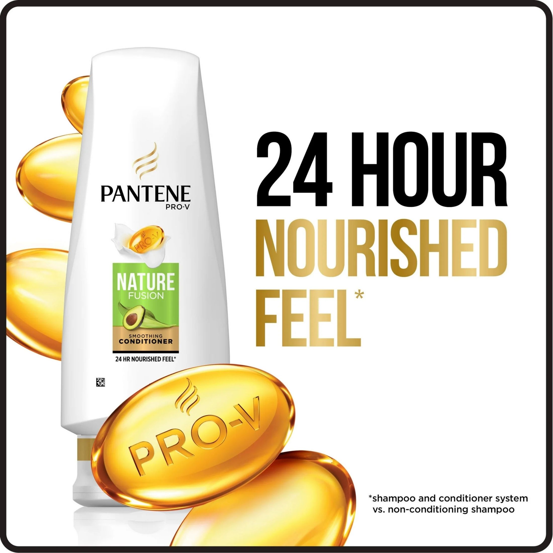 Pantene Pro-V Nature Fusion Smoothing Conditioner With Avocado Oil, 12.0 Fl Oz
