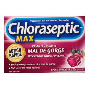 Chloraseptic Max Sore Throat, Fast Acting, Lozenges, Wild Berries