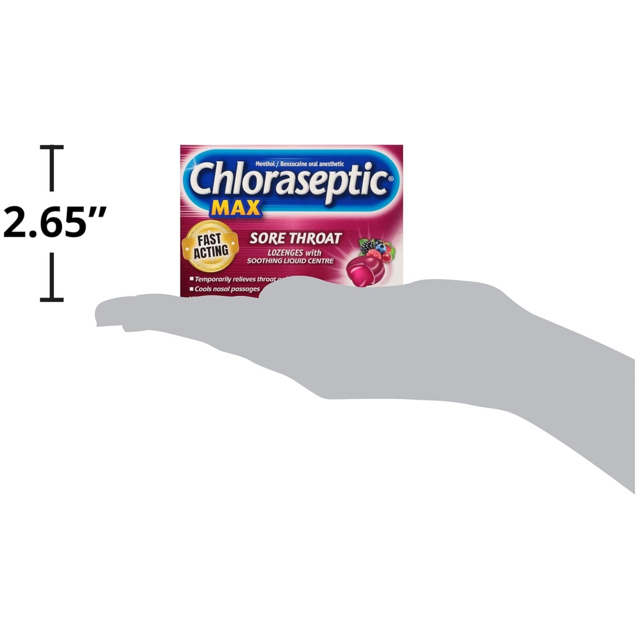 Chloraseptic Max Sore Throat, Fast Acting, Lozenges, Wild Berries