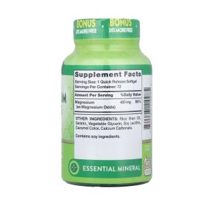Nature's Truth Magnesium 400mg Extra Strength Quick Release Softgels 72ct