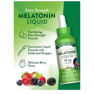 Nature's Truth Extra Strength Liquid Melatonin 10 Mg - 2 Fl. Oz