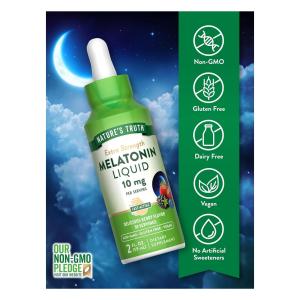 Nature's Truth Extra Strength Liquid Melatonin 10 Mg - 2 Fl. Oz