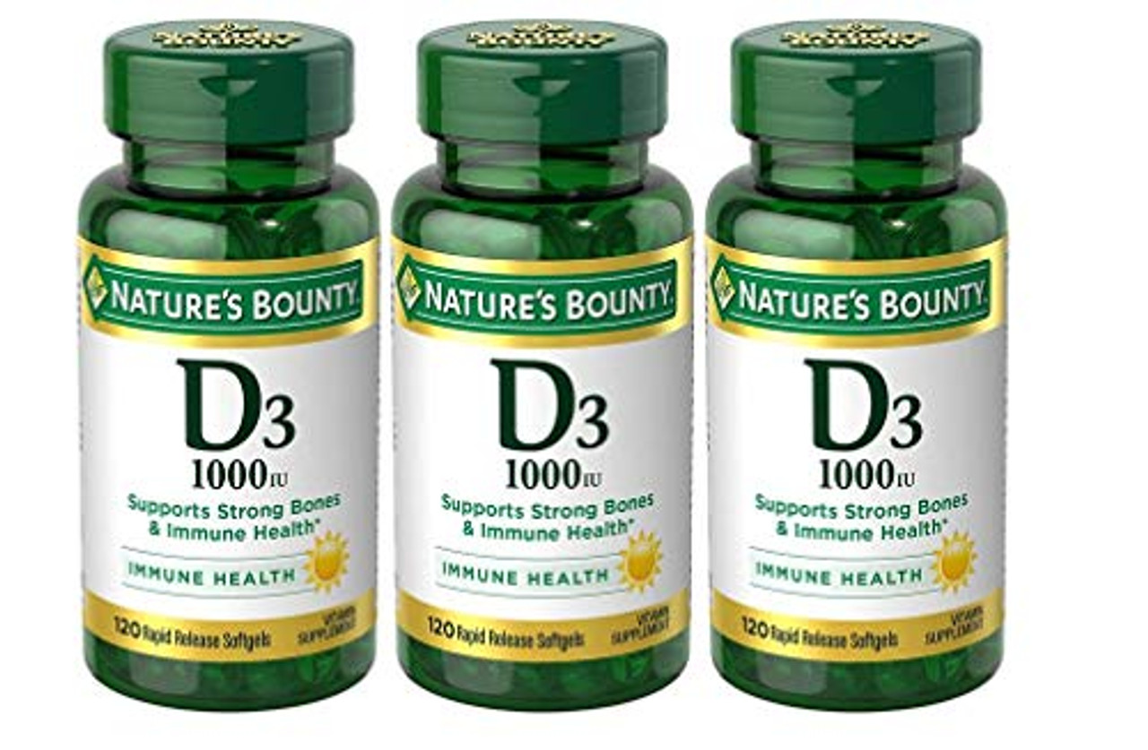 Nature's Bounty Vitamin D3, 25 Mcg, Rapid Release Softgels