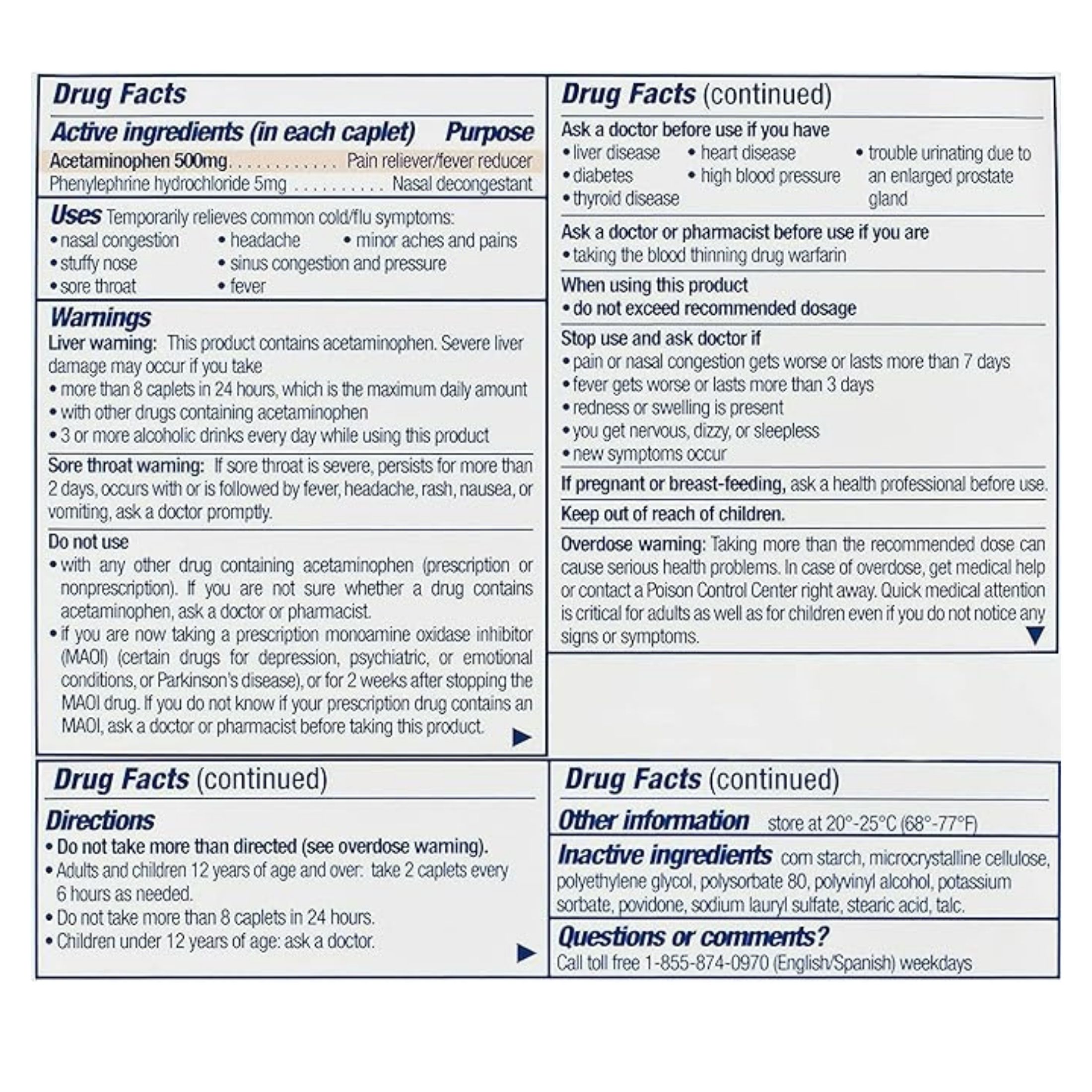 Contac Cold + Flu, Day, Multi Symptom, Maximum Strength, Caplets