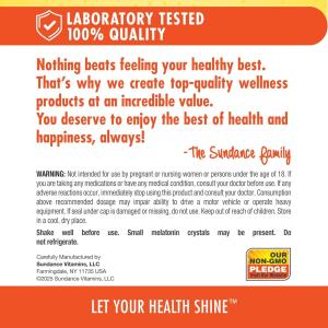 Sundance Liquid Melatonin 10 Mg Natural Berry Flavor, 2 Oz