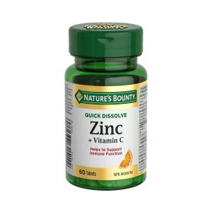 Nature's Bounty Vitamin C Plus Zinc, 60 Quick Dissolve Tablets