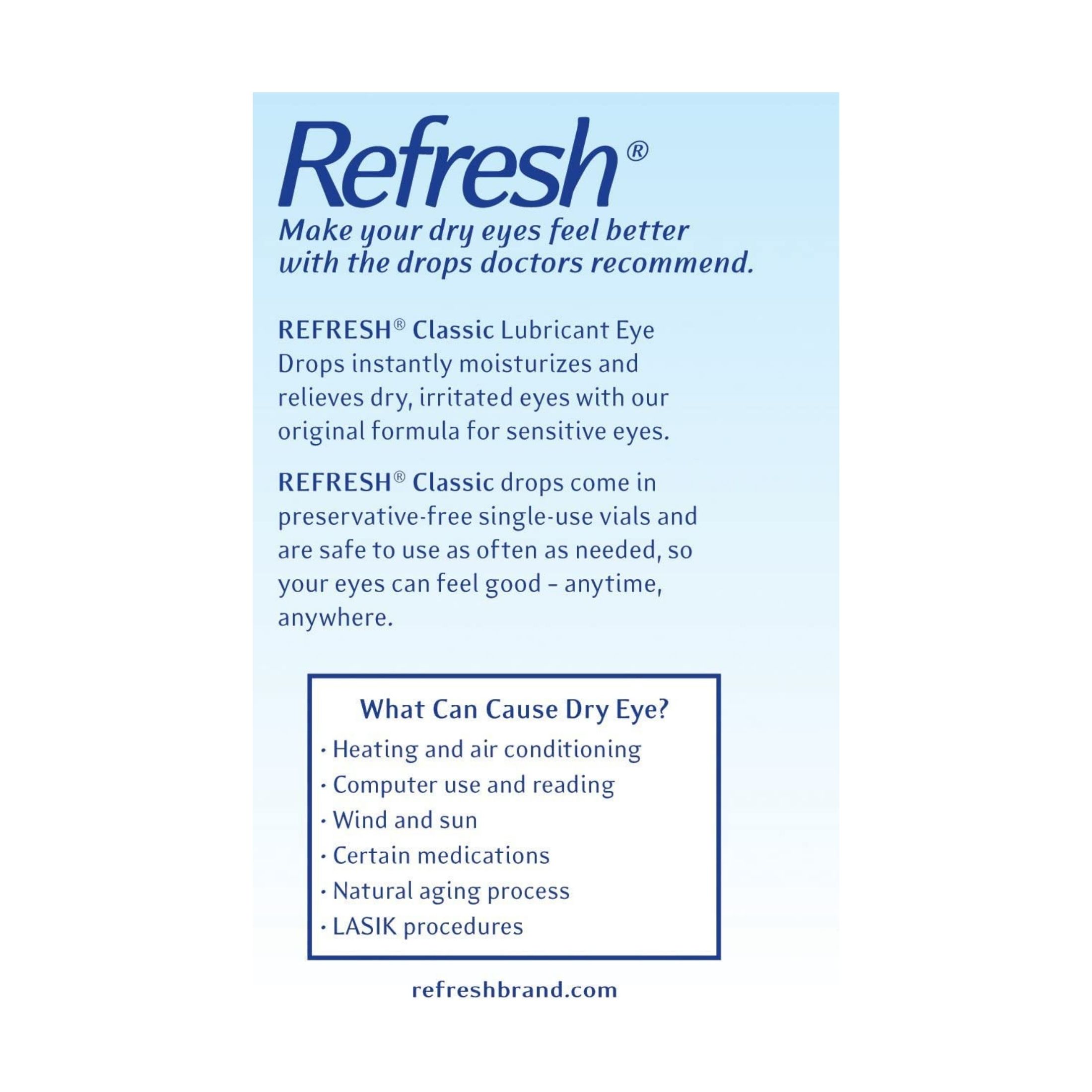 Refresh Classic Lubricant Eye Drops Single-Use Containers