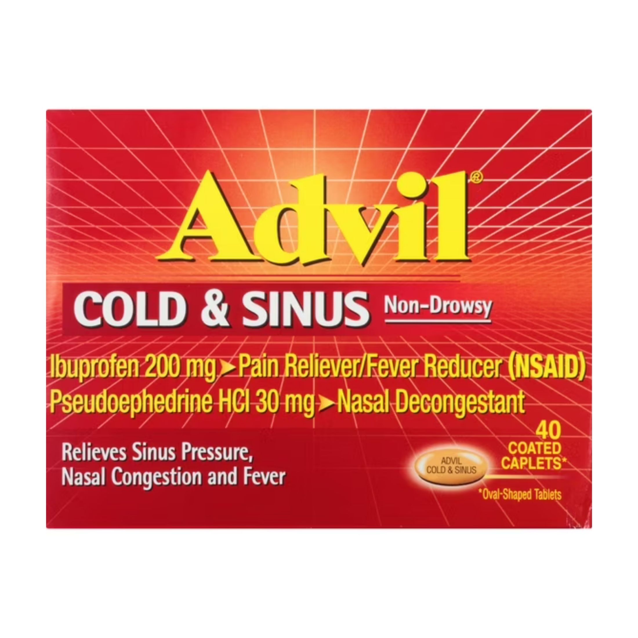 Advil Cold & Sinus, Non-Drowsy, Coated Caplets