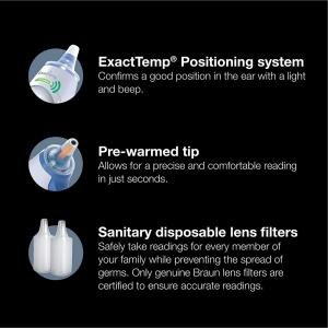Braun ThermoScan 5 Digital Ear Thermometer, IRT6500US, White