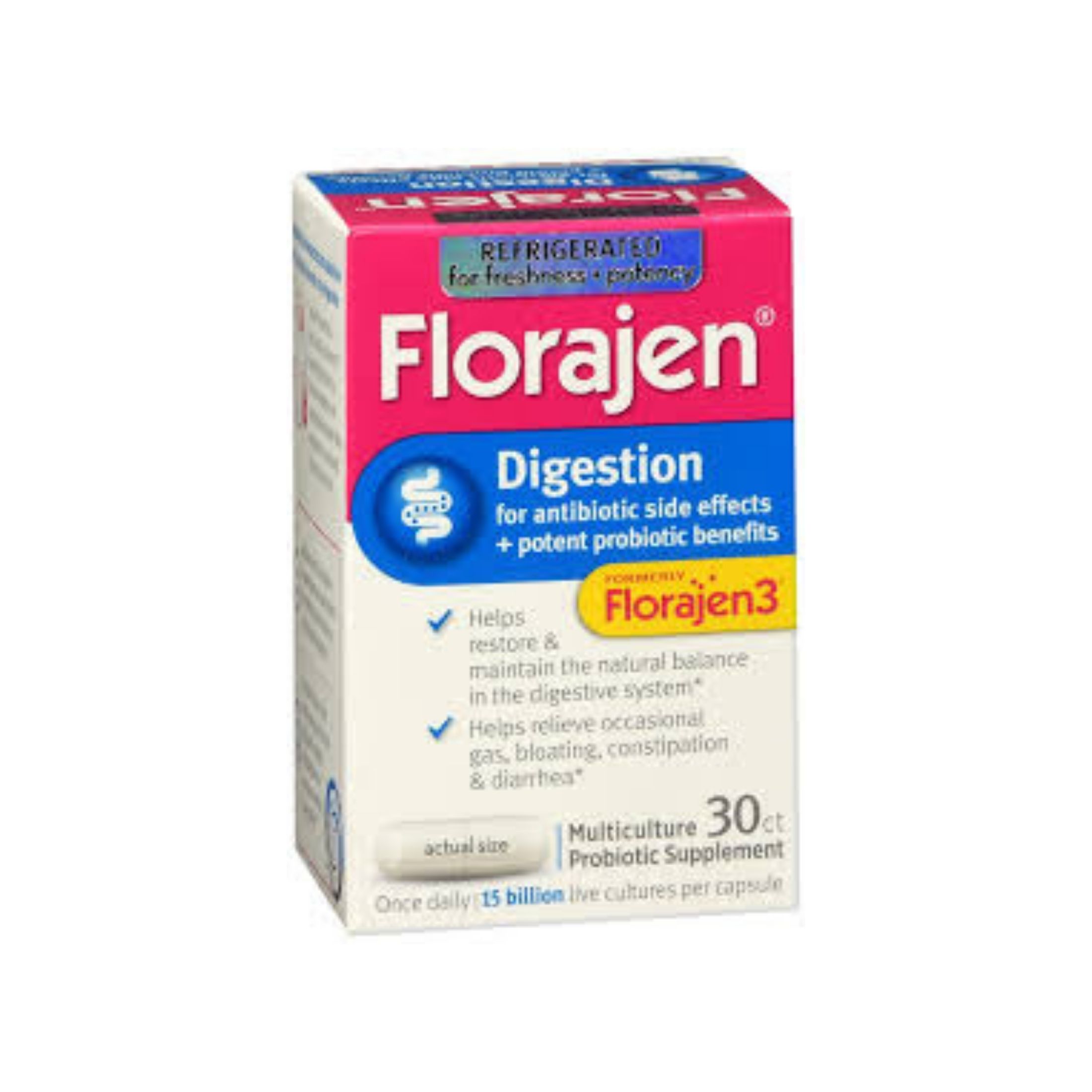 Florajen Multiculture Probiotic Supplement, Capsules