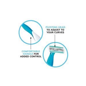 BiC Soleil Comfort Women's Disposable Razor, Four Blade, Count Of 3 Razors, For A Smooth And Close Shave