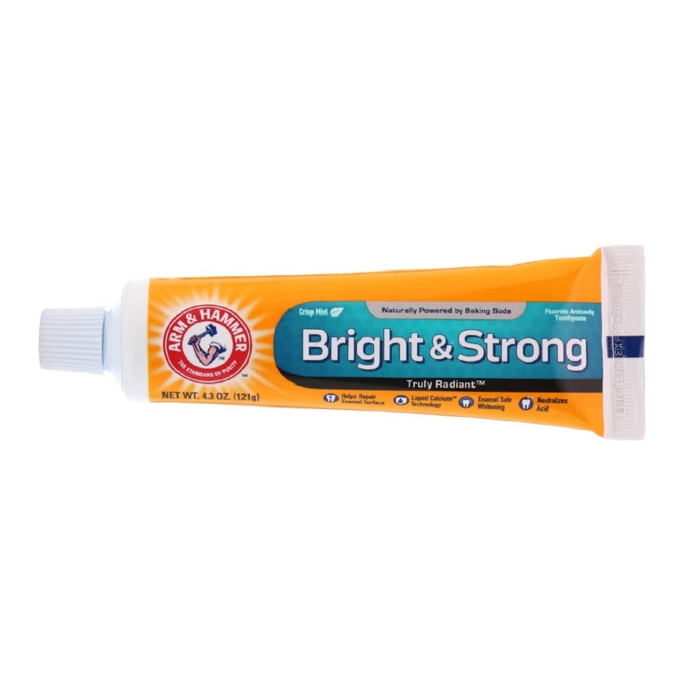 Arm & Hammer Truly Radiant Bright Strong Fluoride Anticavity Crisp Mint Toothpaste 4.3 Oz