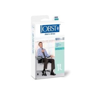 Jobst SupportWear Socks Men's Dress Knee High Mild Compression 8-15mmHg Black X-Large Close-Toe 1 Pair