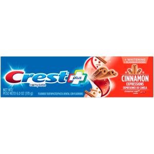 Crest Plus Complete Whitening Fluoride Cinnamon Rush Toothpaste