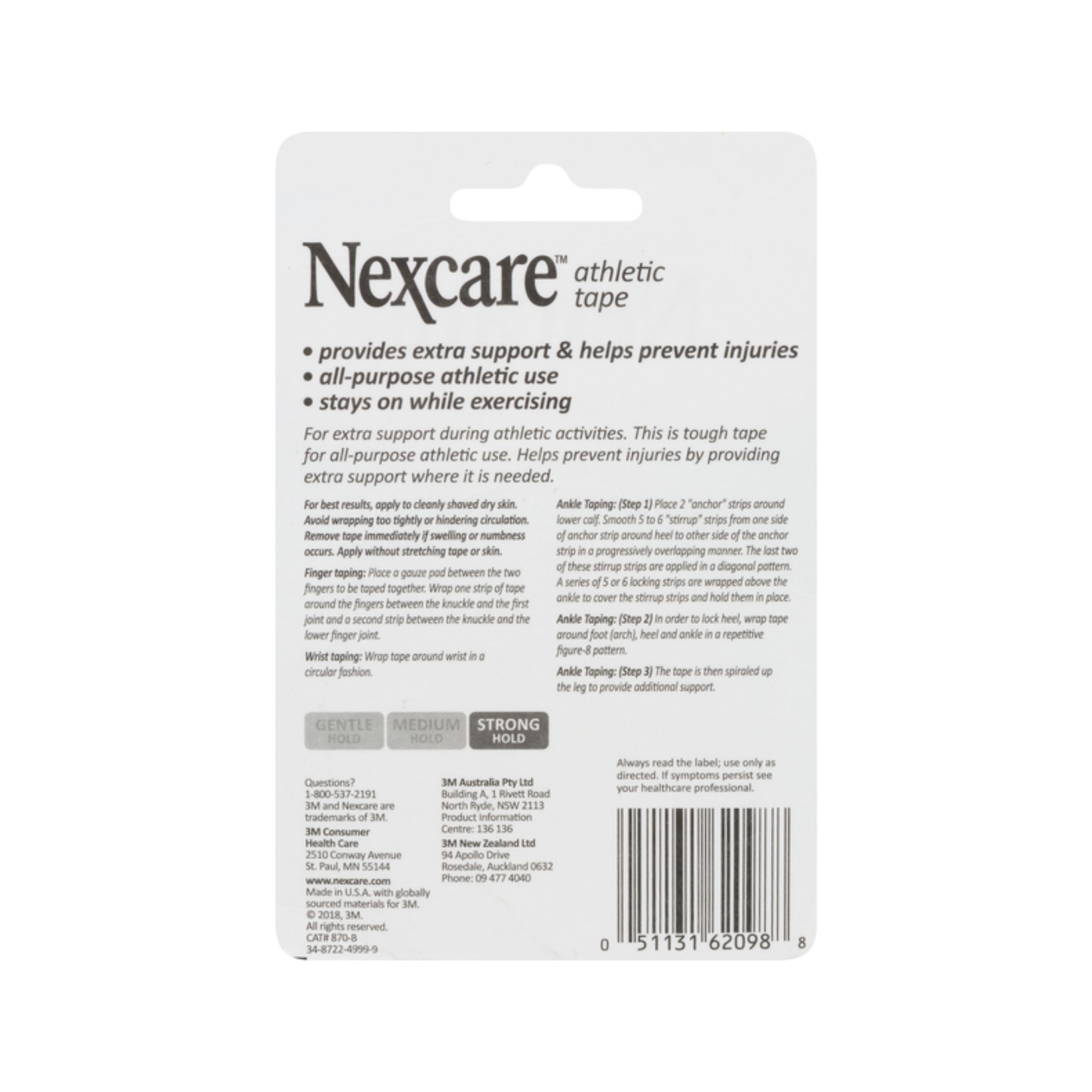 Nexcare Athletic Tape, For Sports, Strong Hold, 1.5 Inch