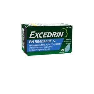 Excedrin Lot Of 2 PM Headache Nighttime Sleep Aid Pain Reliever 24 Caplets Ea