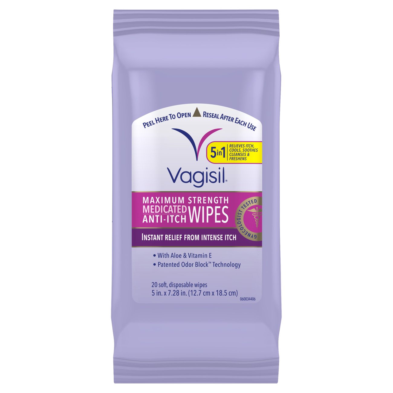 Vagisil Anti Itch Wipes, Medicated, Maximum Strength