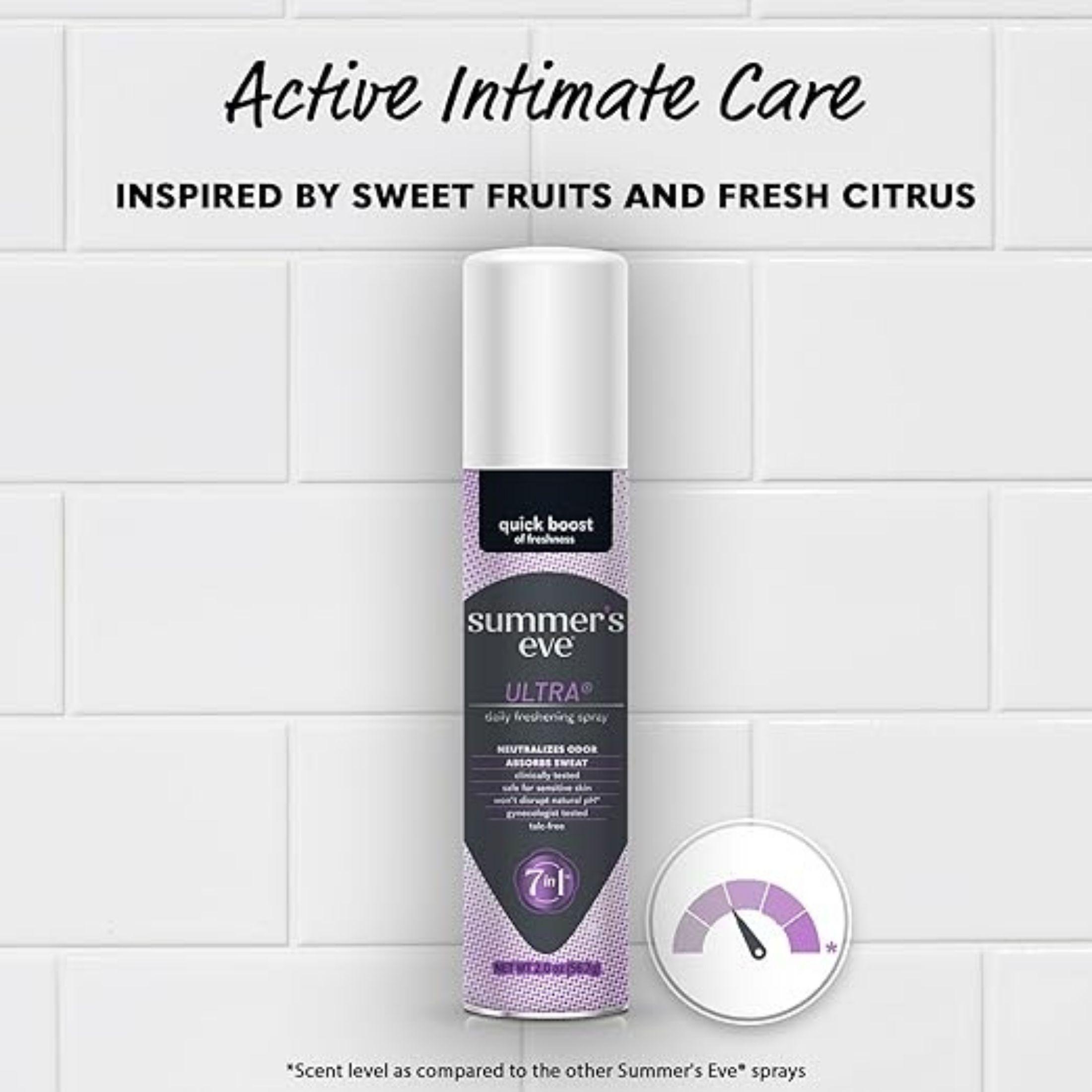 Summer's Eve Daily Freshening Spray, Ultra, 7 In 1 2 Oz