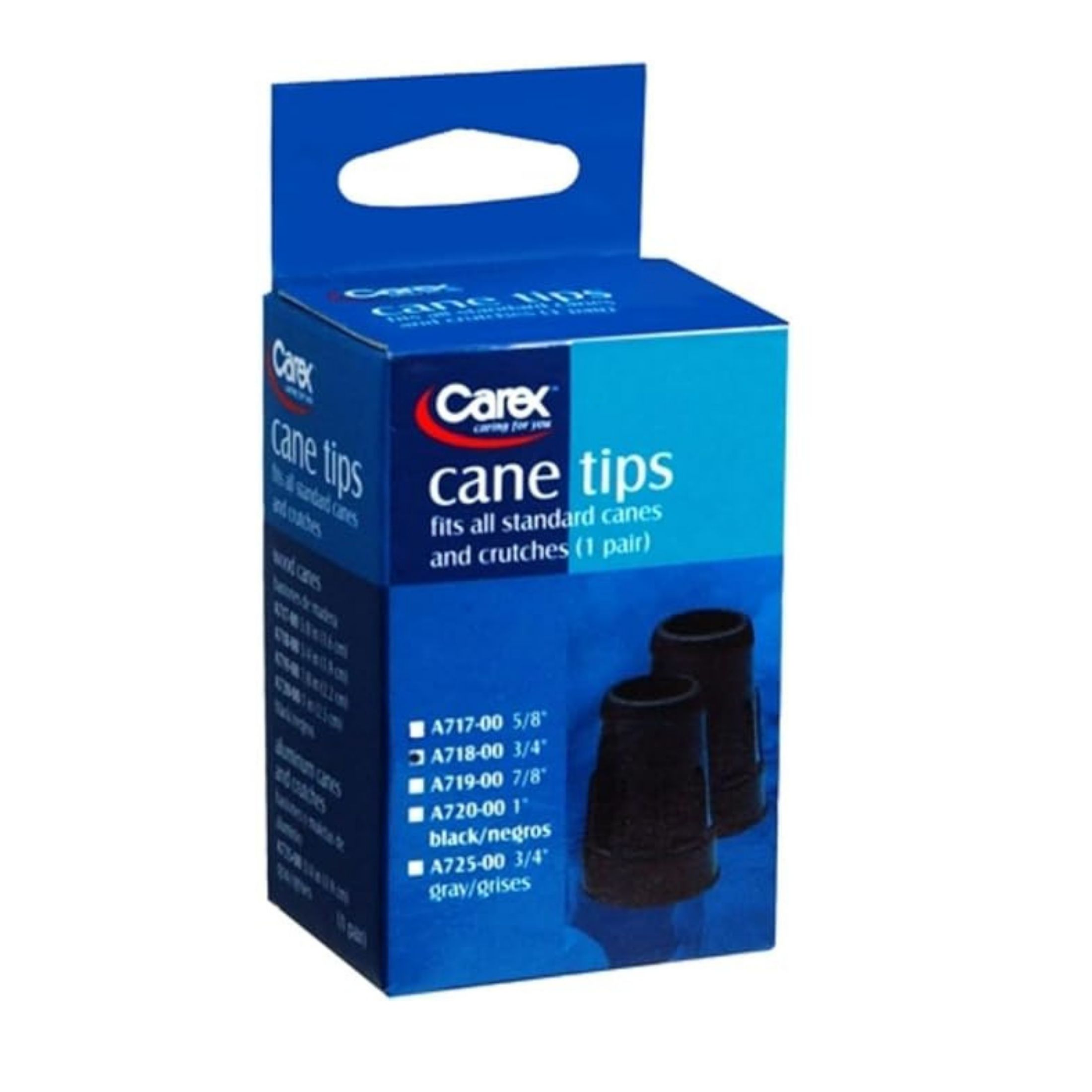 Carex Cane Tips, 3/4", Black