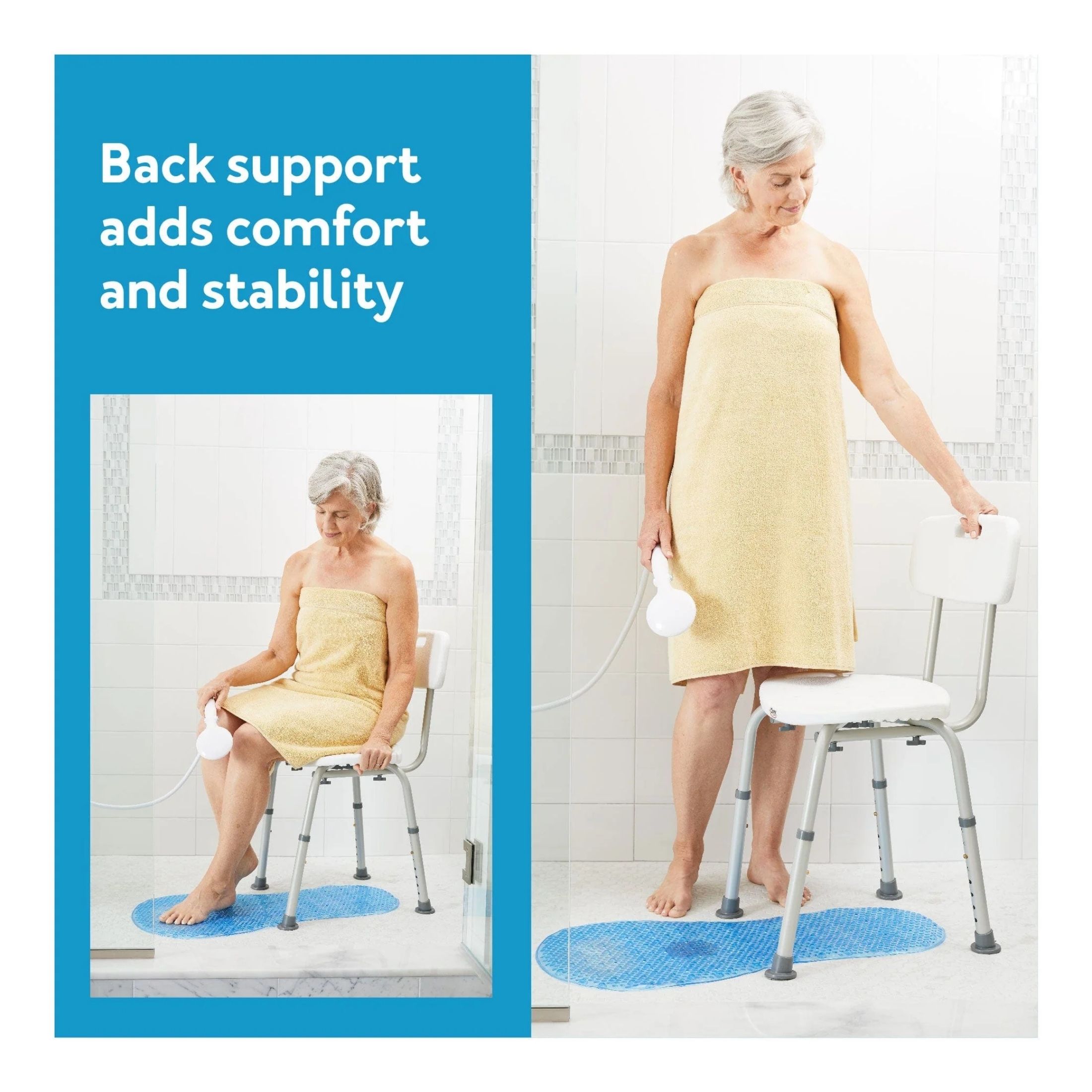 Carex Adjustable Bath And Shower Seat With Back