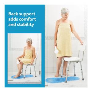 Carex Adjustable Bath And Shower Seat With Back