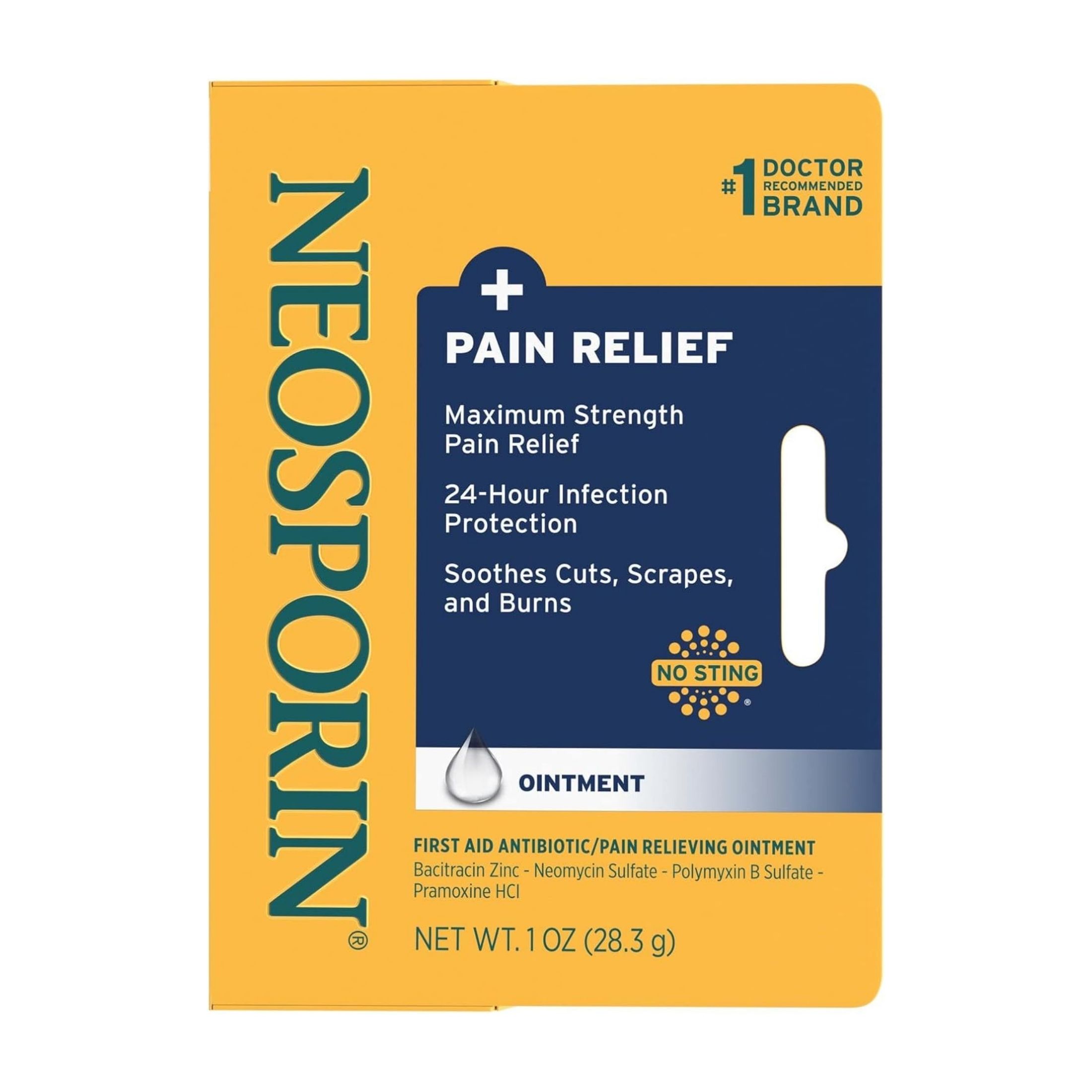 Neosporin Plus Pain Relief, Maximum Strength Antibiotic Cream -1.0oz