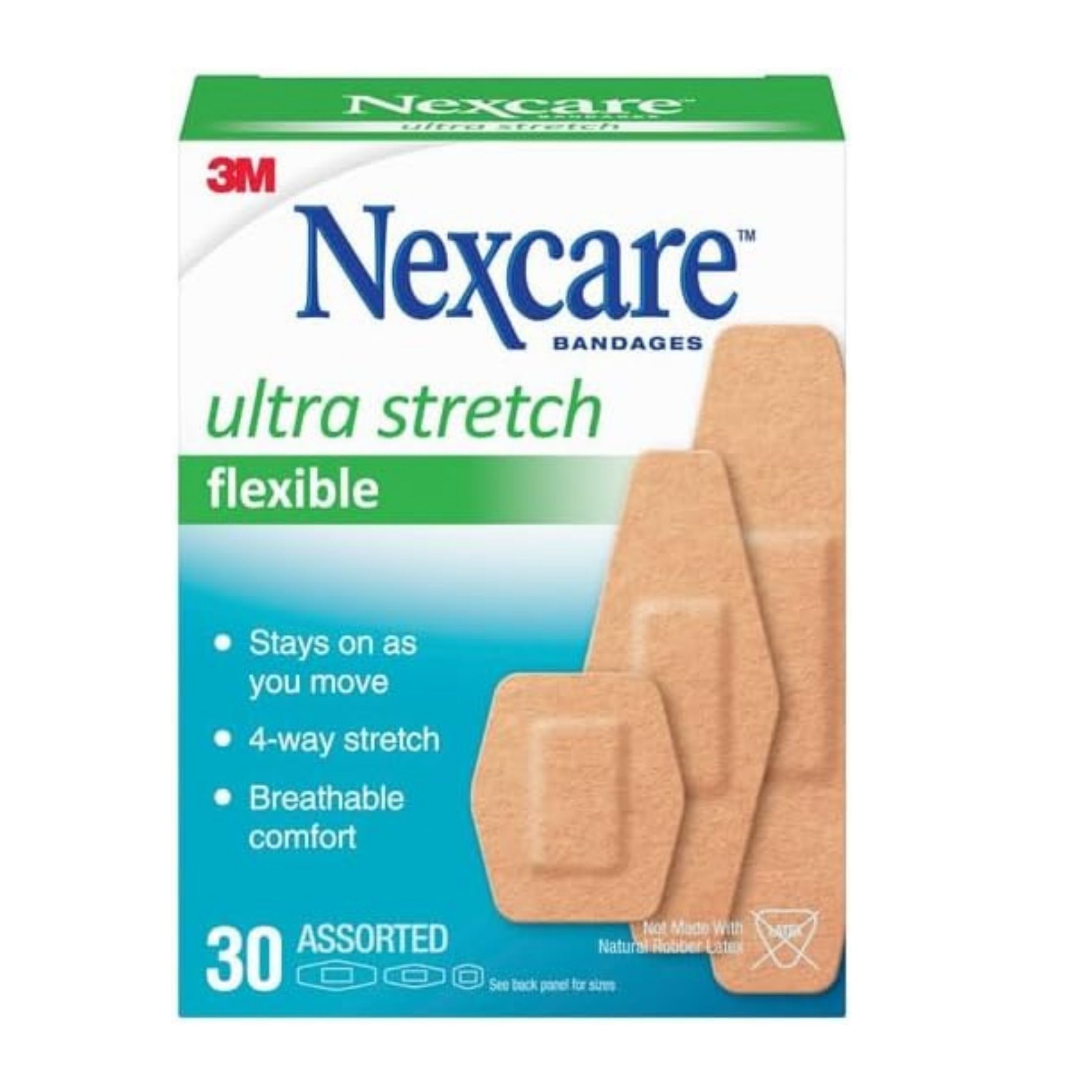 Nexcare Soft 'n Flex Bandages, Natural Feel, Assorted