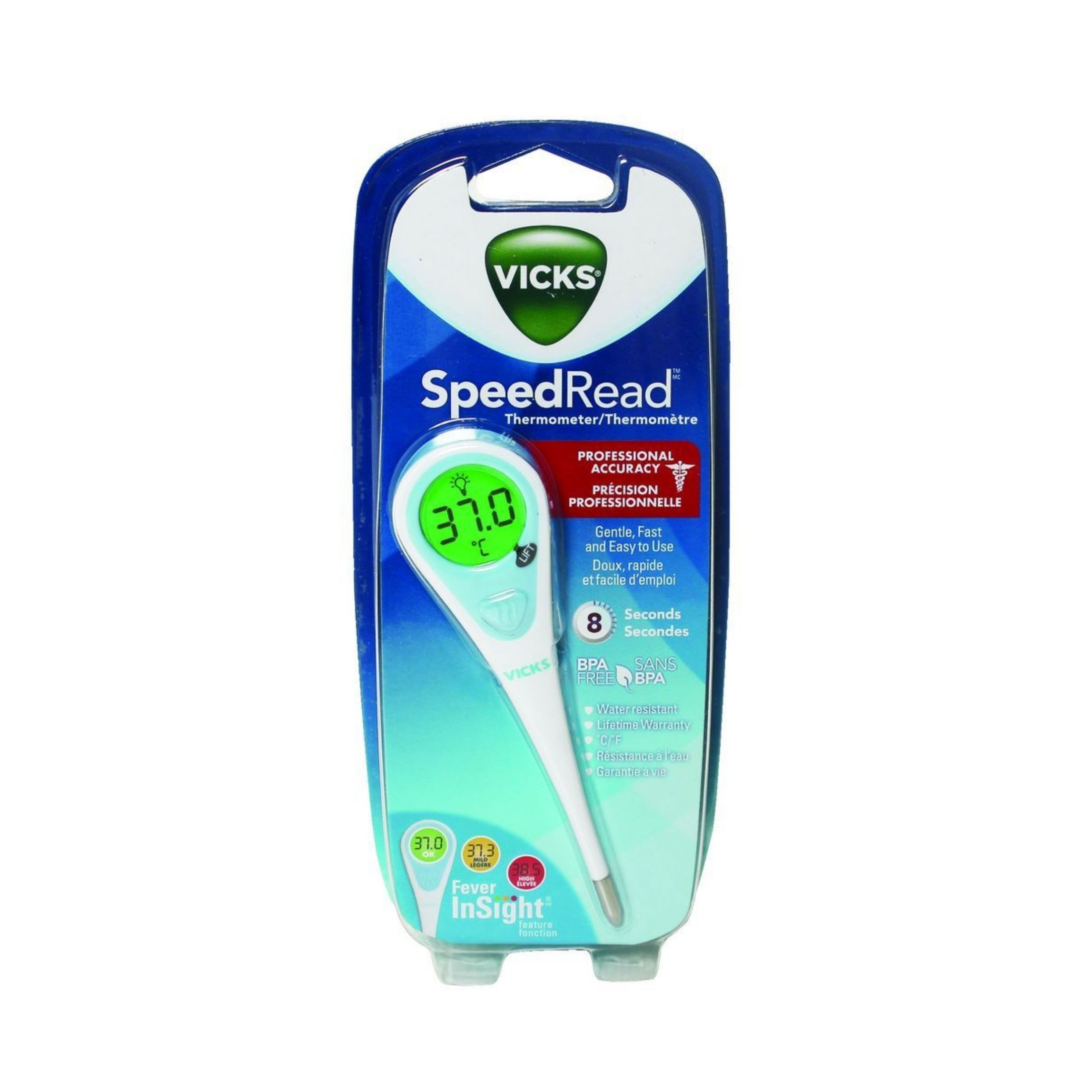 Vicks SpeedRead Digital Thermometer With Fever InSight