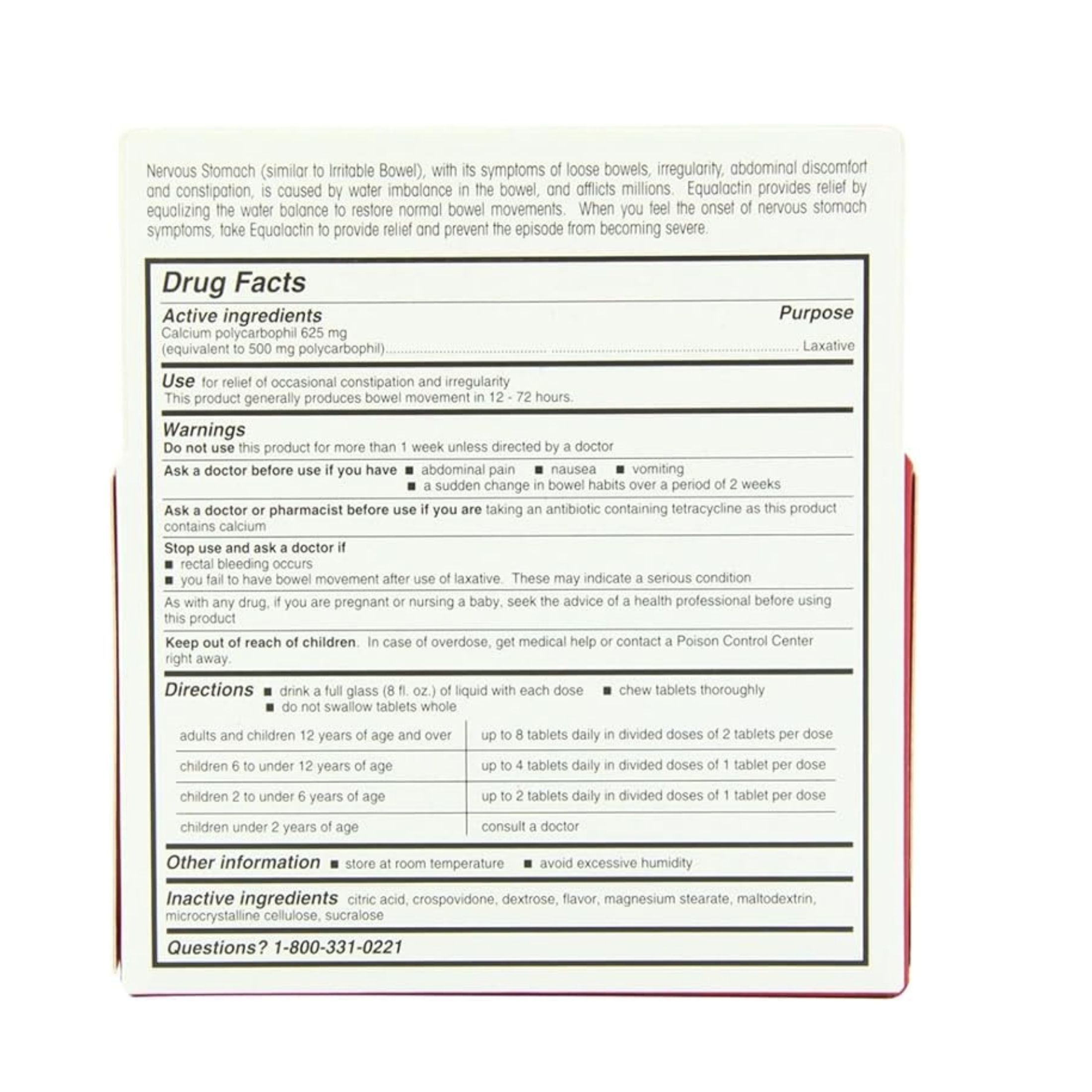 Equalactin Laxative Chewable Tablets, Citrus