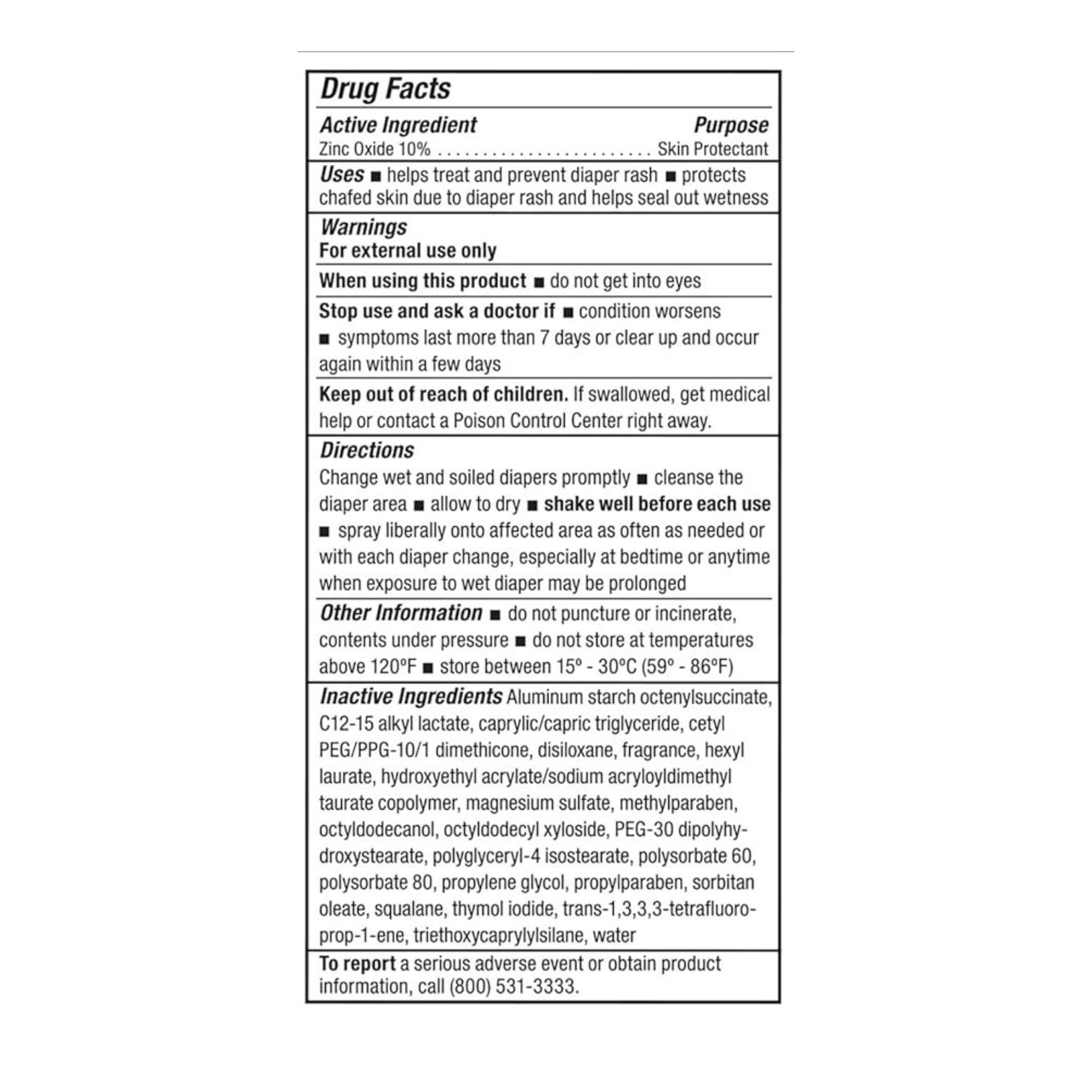 Dr Smith's Diaper Rash Spray 3.5 Oz