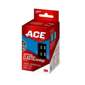 Ace Black Elastic Bandage With Clip 3 Inch Black