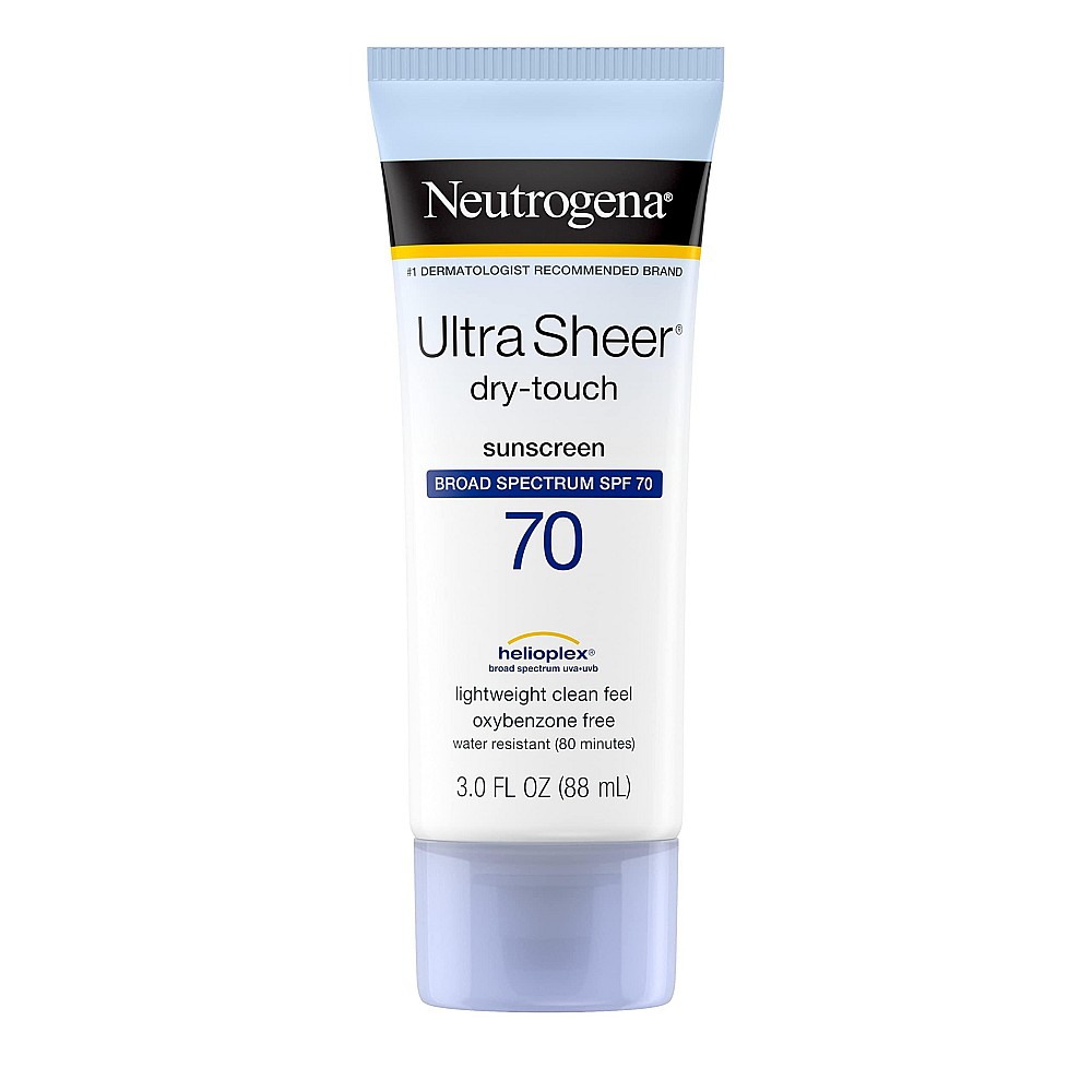 Neutrogena Ultra Sheer Dry Touch Water Resistant And Non Greasy Sunscreen Lotion With Broad Spectrum SPF 70 3 Fl Oz