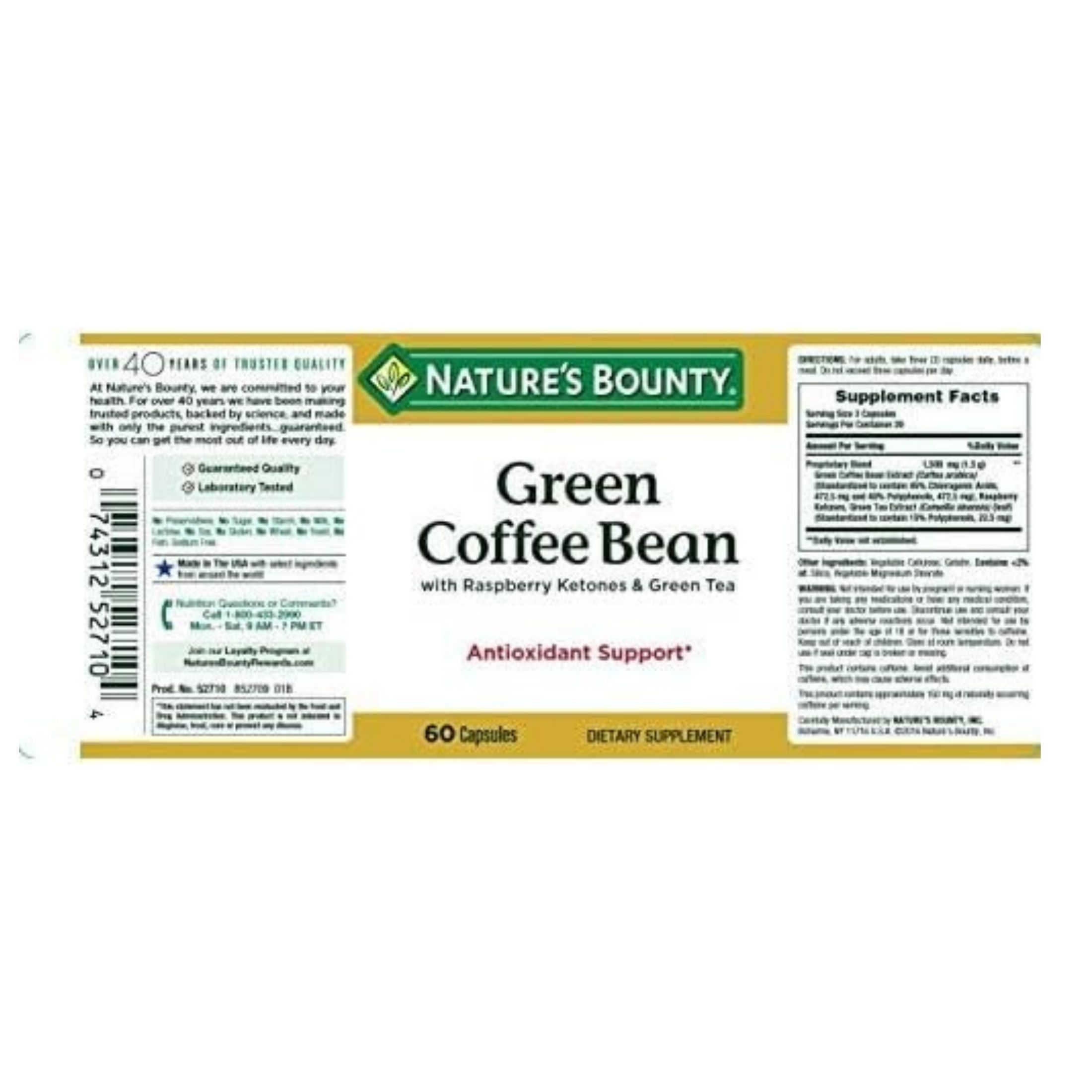 Nature's Bounty Green Coffee Bean