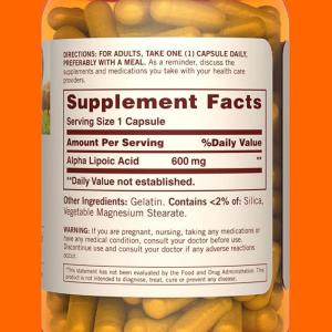 Sundown Naturals Super Alpha Lipoic Acid Capsules, 600 Mg