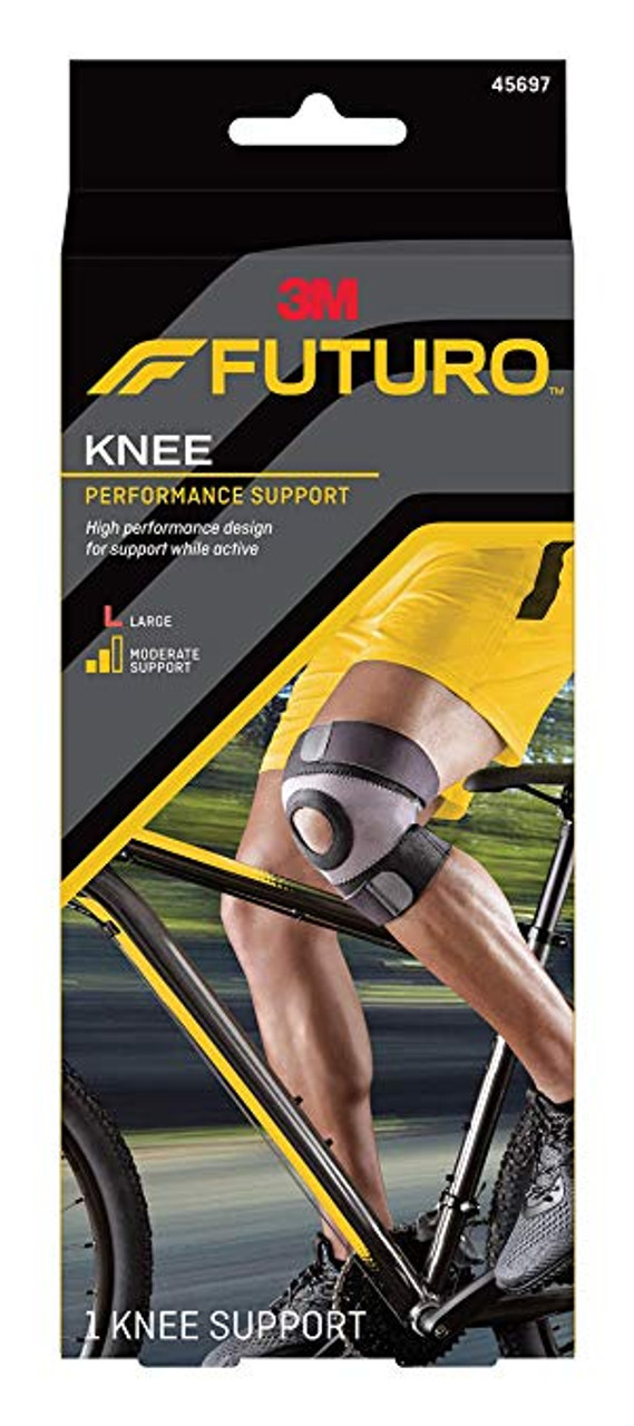 Futuro Moisture Control Knee Support Brace, Black, Large