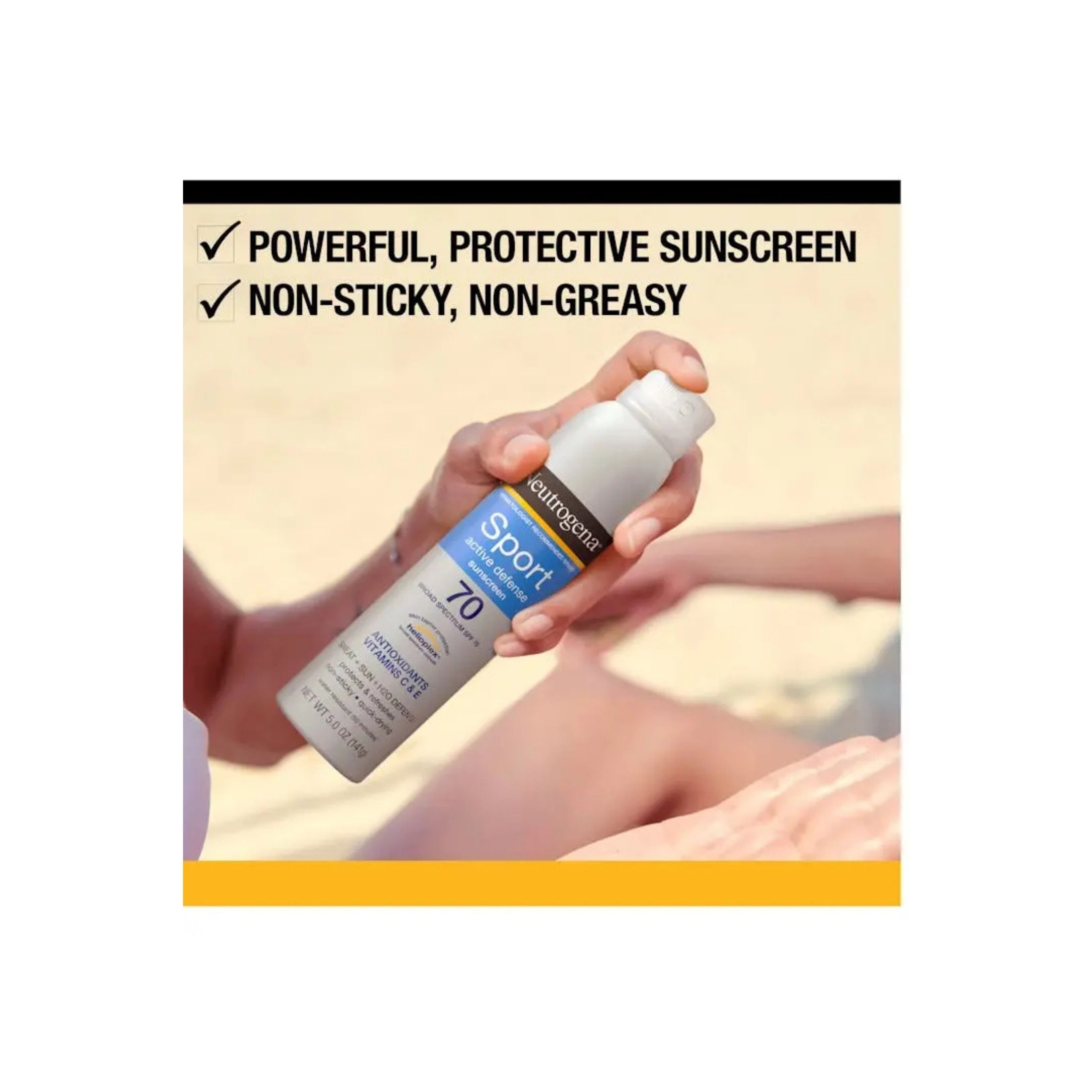 Neutrogena Sport Sunscreen, CoolDry, Spray, Broad Spectrum SPF 70