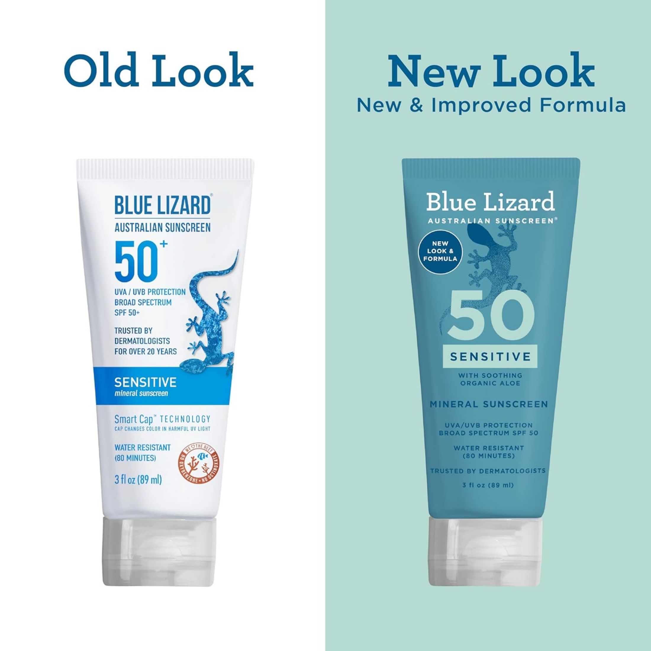 Blue Lizard Mineral Sunscreen, Sensitive, Broad Spectrum SPF 50