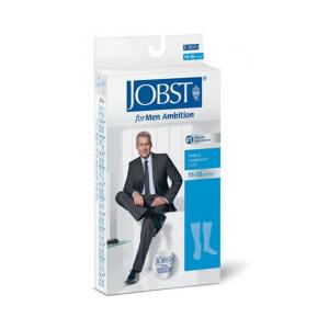 Jobst For Men Ambition 15-20 Mmhg Knee High Compression Socks, Navy, Size 6 Regular - 1 Pair
