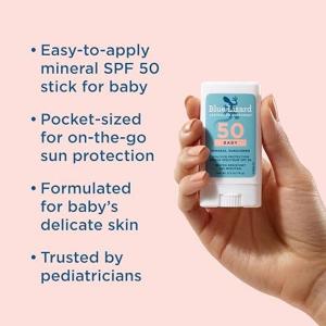 Blue Lizard Australian Mineral Sunscreen Stick Baby SPF 50+ 0.5 Oz