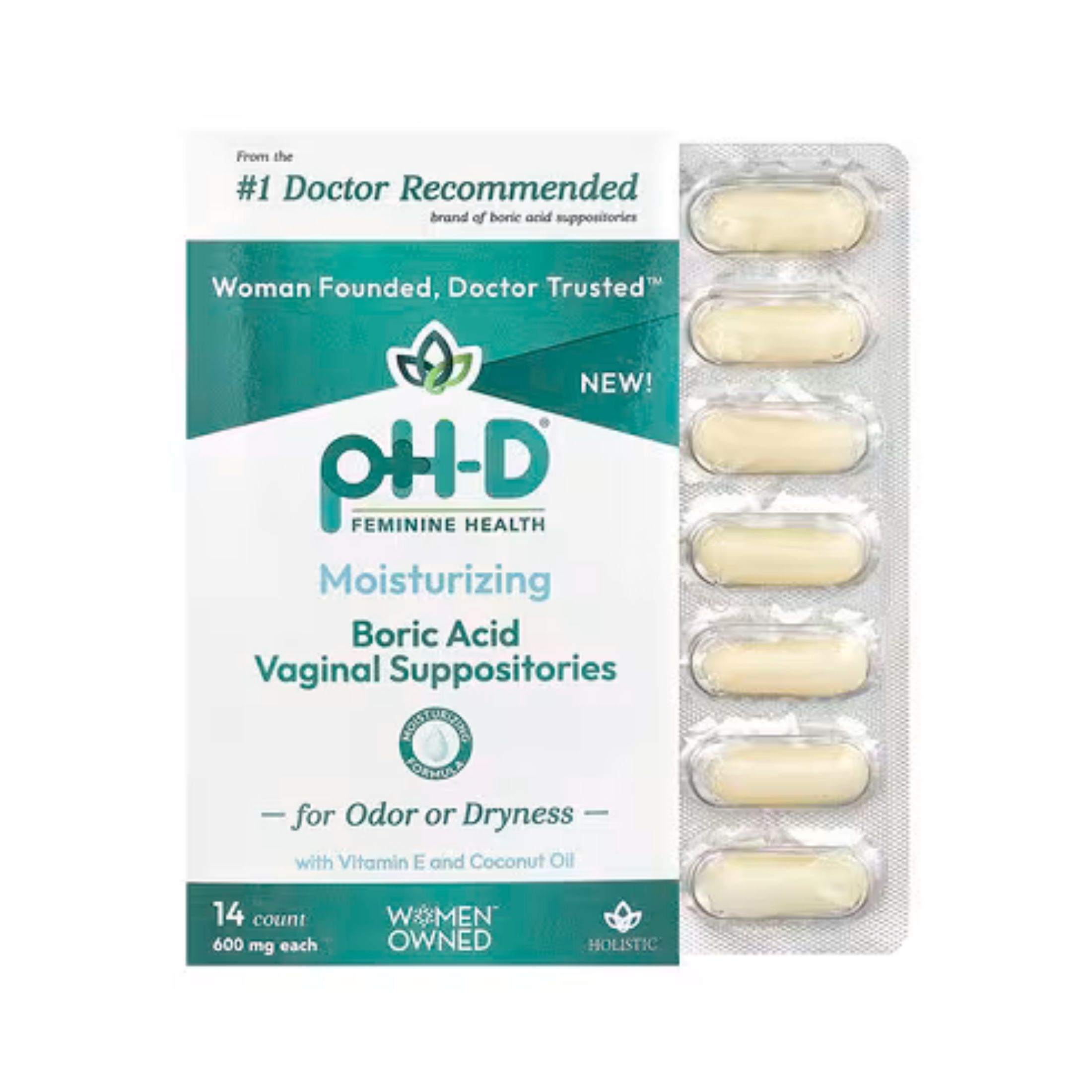 Ph - D pH-D Feminine Health Boric Acid Vaginal Suppositories