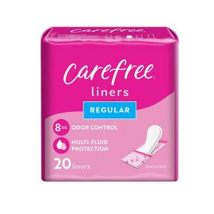 Carefree Acti-Fresh Body Shape Pantiliners Regular Unscented - 20 Liners