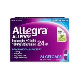 Allegra Allergy Relief, Indoor/Outdoor, 24 Hr, Non Drowsy, Gelcaps