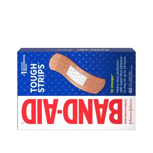 Band-Aid Brand Tough Strips All One Size Adhesive Bandages 60 Ct Box