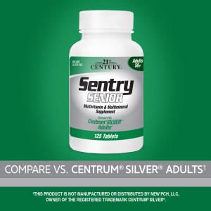 21st Century Sentry Senior, Multivitamin & Multimineral Supplement, Men 50+, 100 Tablets