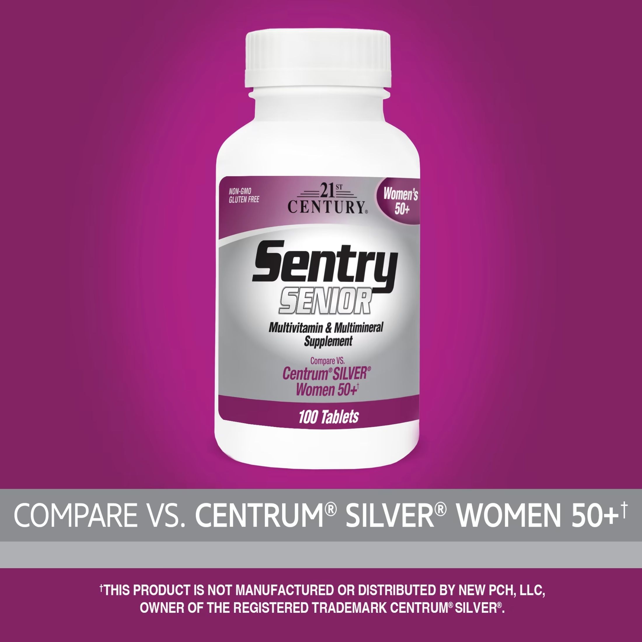 21st Century Sentry Senior, Multivitamin & Multimineral Supplement, Women 50+, 100 Tablets