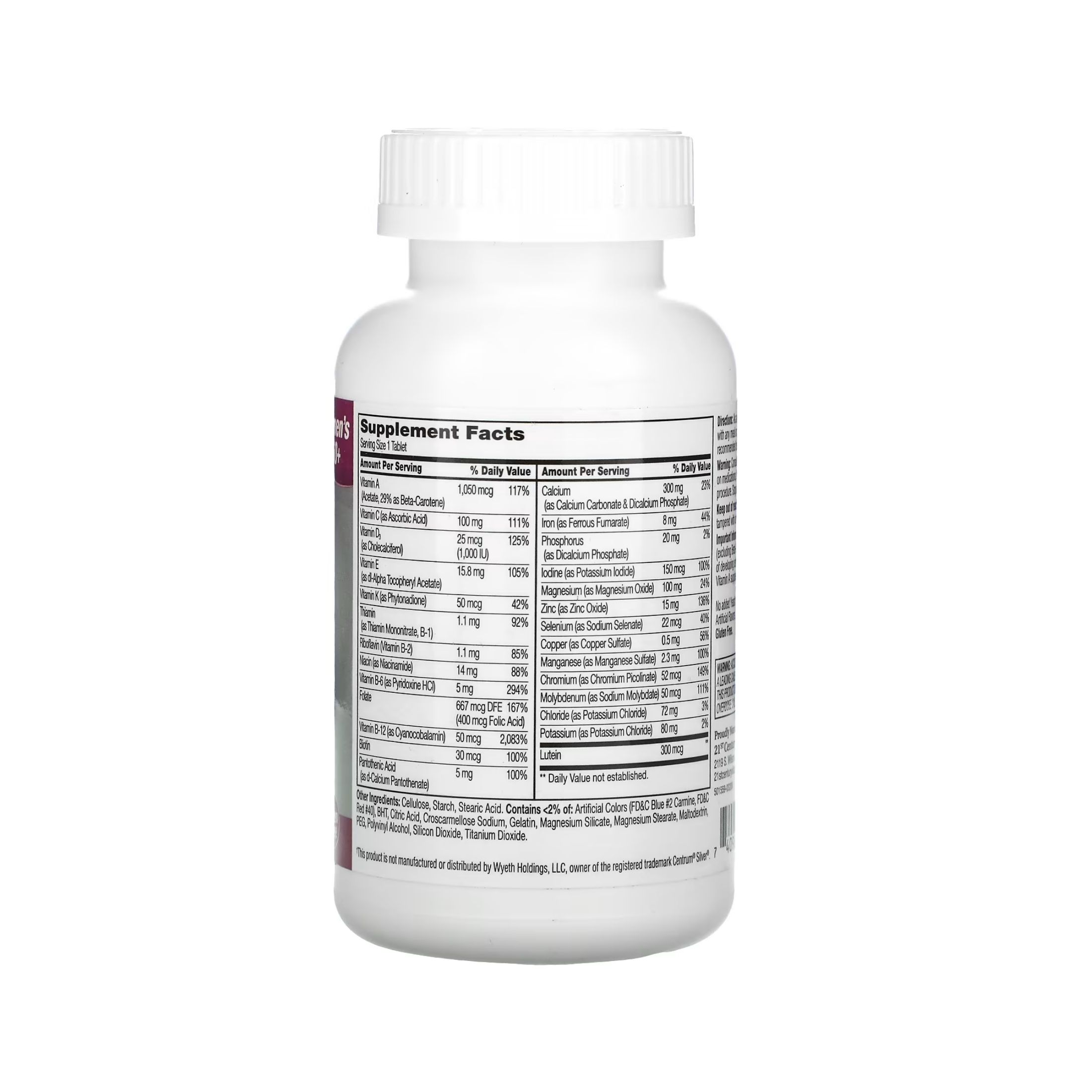 21st Century Sentry Senior, Multivitamin & Multimineral Supplement, Women 50+, 100 Tablets