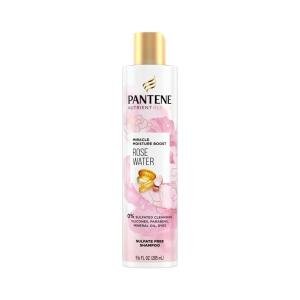 Pantene Nutrient Blends Miracle Moisture Boost Rose Water Shampoo For Dry Hair, Sulfate Free, 9.6 Fl Oz