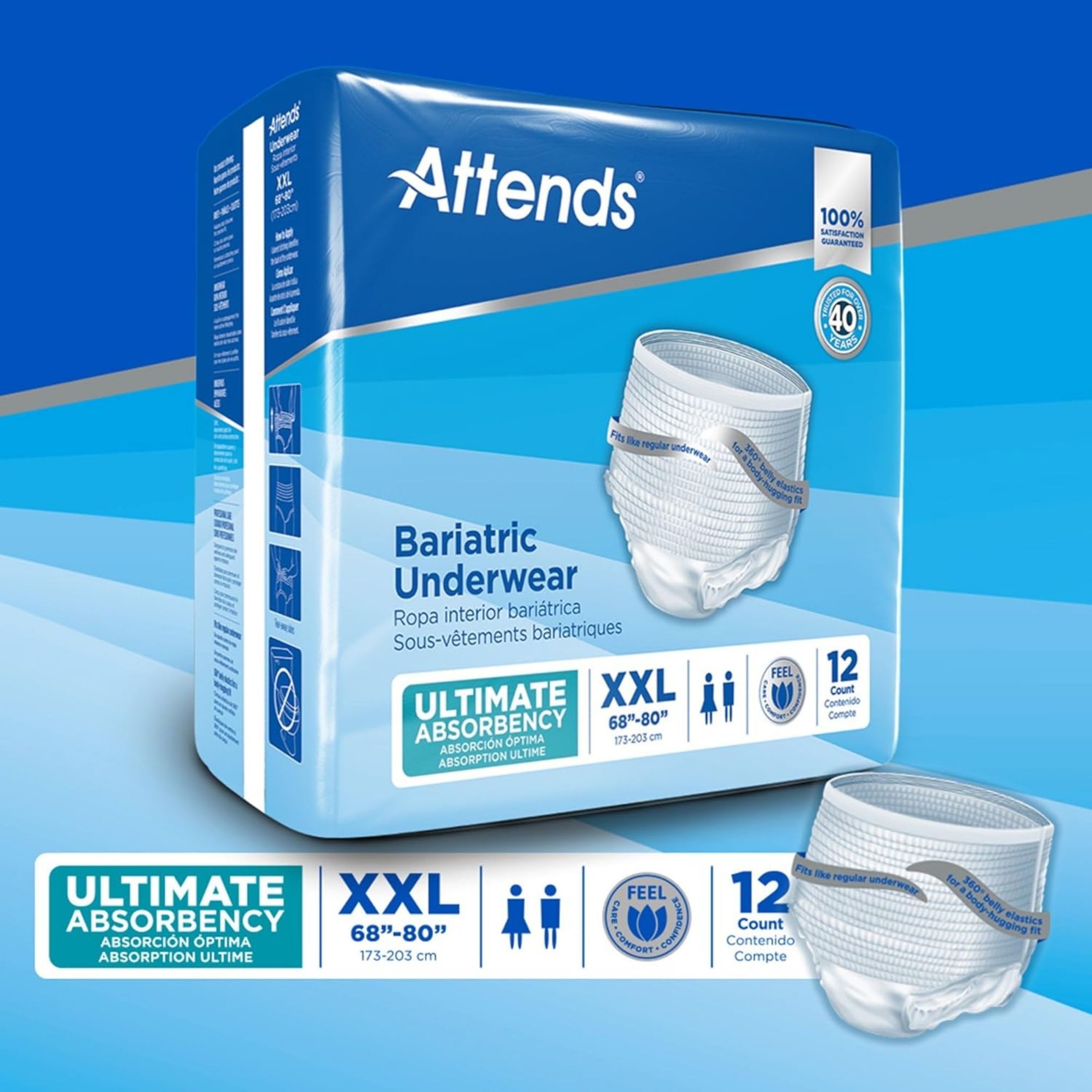 Attends Bariatric Underwear, Heavy Absorbency