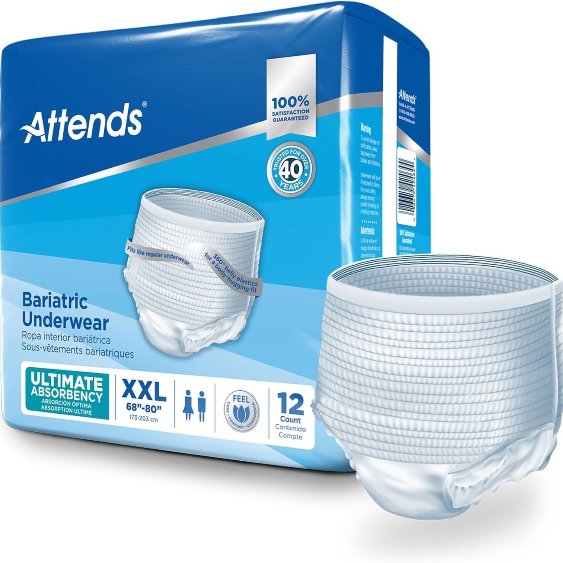 Attends Bariatric Underwear, Heavy Absorbency