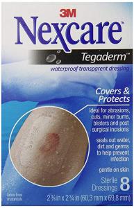 Nexcare 3M H1624 Tegaderm Waterproof Transparent Dressing, 2-3/8 In X 2 3/4 In, 8 Ct